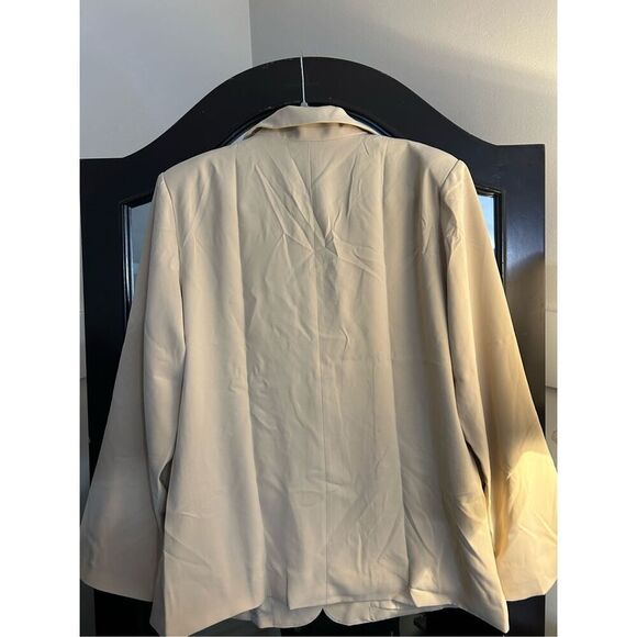 NEW Tan Suit Jacket Blazer Career 1 Button Lined XL - Picture 2 of 2